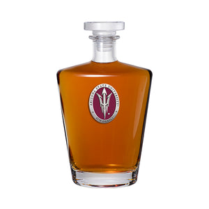 Arizona State University Pitch Fork Logo Royal Decanter