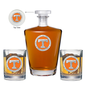 University of Tennessee Royal Decanter with 2 Glasses