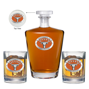 University of Texas at Austin Royal Decanter with 2 Glasses
