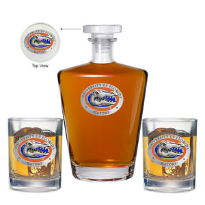 University of Florida Royal Decanter with 2 Glasses