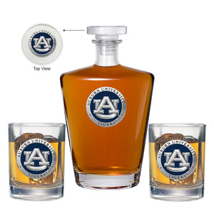 Auburn University Royal Decanter with 2 Glasses