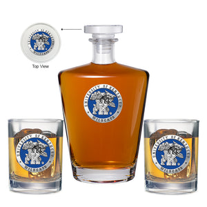 University of Kentucky Royal Decanter with 2 Glasses