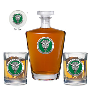 Marshall University Royal Decanter with 2 Glasses