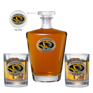 University of Missouri Royal Decanter with 2 Glasses