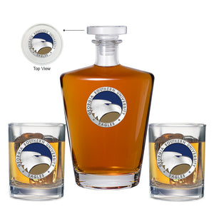 Georgia Southern University Royal Decanter with 2 Glasses