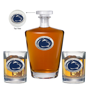 Penn State University Royal Decanter with 2 Glasses