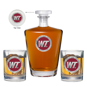 West Texas A&M University Royal Decanter with 2 Glasses