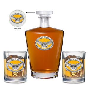 Kennesaw State University Royal Decanter with 2 Glasses