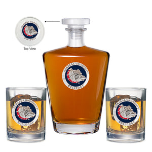 Gonzaga University Royal Decanter with 2 Glasses