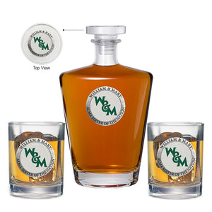 William and Mary Royal Decanter with 2 Glasses