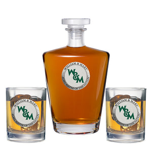 William and Mary Royal Decanter with 2 Glasses