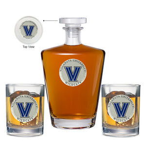 Villanova University Royal Decanter with 2 Glasses