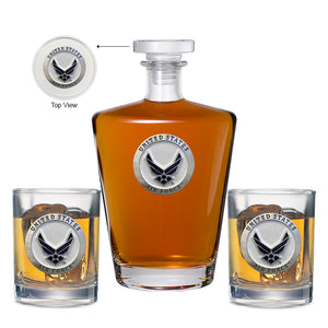 Air Force Wings Royal Decanter with 2 Glasses