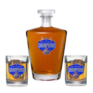 2025 Univ. of Florida Basketball Champ Royal Decanter with 2 Glasses