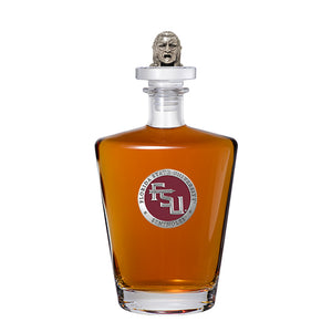 Florida State University FSU Logo Royal Decanter with 3D Top