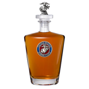 Marine Corps Royal Decanter Red with 3D Top