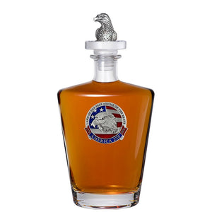 America's 250th Anniversary Eagle Head with Flag Royal Decanter with Eagle Head 3D Top - Heritage Metalworks, Inc.