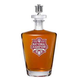 2025-26 Indiana National Champ Royal Decanter w/ 3D Top