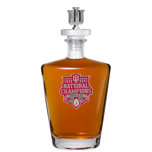 2025 - 26 Indiana National Champ Royal Decanter w/ 3D Top - Heritage Metalworks, Inc.