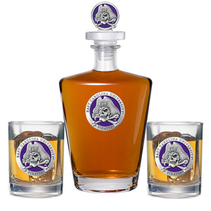 East Carolina University Royal Decanter with 3D Top & 2 Glasses
