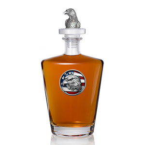 Eagle Head with Flag Royal Decanter with 3D Top