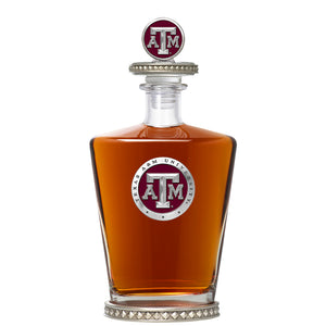 Texas A&M University Royal Decanter w/ 3D Top-Diamond Accents