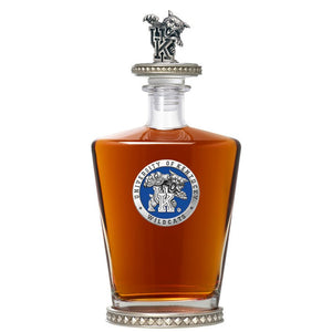 University of Kentucky Royal Decanter w/ 3D Top - Diamond Accents - Heritage Metalworks, Inc.