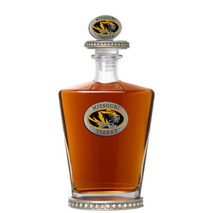 University of Missouri Royal Decanter w/ 3D Top-Diamond Accents - Heritage Metalworks, Inc.