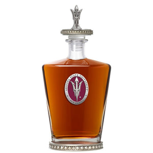 Arizona State University Fork Logo Royal Decanter w/ 3D Top - Diamond Accents - Heritage Metalworks, Inc.