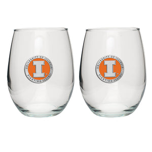 University of Illinois Stemless Goblets (Set Of 2)