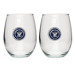 Navy Stemless Goblet (Set of 2)