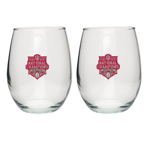 2025 - 26 Indiana National Champ Stemless Goblets (Set of 2) - Heritage Metalworks, Inc.