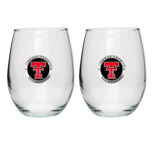 Texas Tech University 2 Stemless Goblet (Set Of 2) - Heritage Metalworks, Inc.