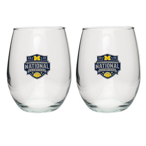 2026 Michigan Basketball Championship Stemless Goblets (Set of 2) - Heritage Metalworks, Inc.