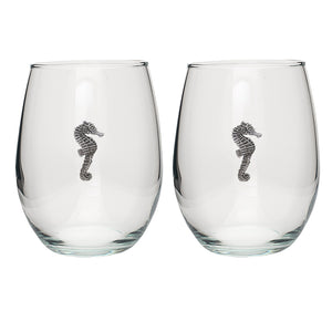 Sea Horse Stemless Goblet (Set of 2)