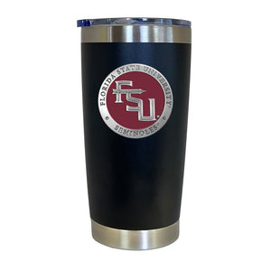 Florida State University FSU Logo Chrome Thermal Drink - Heritage Metalworks, Inc.