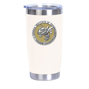 Georgia Tech Buzz Logo Chrome Thermal Drink - Heritage Metalworks, Inc.
