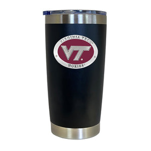 Virginia Tech University VT Logo Chrome Thermal Drink - Heritage Metalworks, Inc.