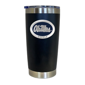University of Mississippi "Ole Miss" Logo Chrome Thermal Drink - Heritage Metalworks, Inc.