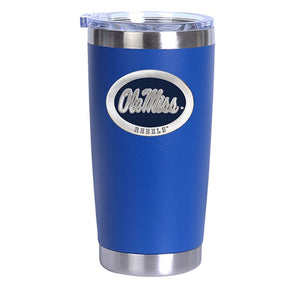 University of Mississippi "Ole Miss" Logo Chrome Thermal Drink - Heritage Metalworks, Inc.