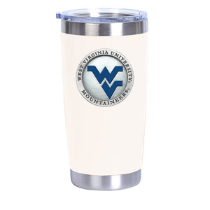 West Virginia University Chrome Thermal Drink - Heritage Metalworks, Inc.