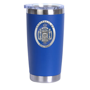 United States Naval Academy Crest Chrome Thermal Drink - Heritage Metalworks, Inc.