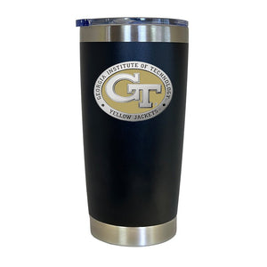 Georgia Tech GT Logo Chrome Thermal Drink, 20 oz - Heritage Metalworks, Inc.