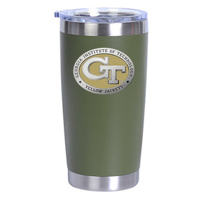 Georgia Tech GT Logo Chrome Thermal Drink - Heritage Metalworks, Inc.