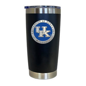 University of Kentucky UK Logo Chrome Thermal Drink, 20 oz - Heritage Metalworks, Inc.