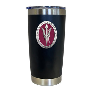 Arizona State University Pitch Fork Logo Chrome Thermal Drink - Heritage Metalworks, Inc.
