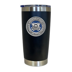 Coast Guard Chrome Thermal Drink, 20 oz - Heritage Metalworks, Inc.