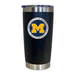 University of Michigan Chrome Thermal Drink - Heritage Metalworks, Inc.