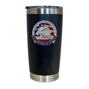 America's 250th Anniversary Eagle Head with Flag Chrome Thermal Drink - Heritage Metalworks, Inc.