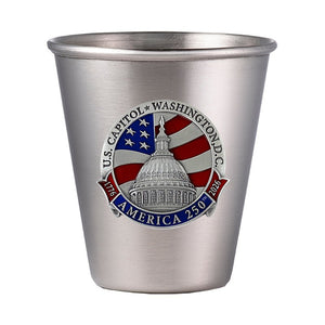 America's 250th Anniversary Capitol Dome Stainless Steel Tapered Shot - Heritage Metalworks, Inc.